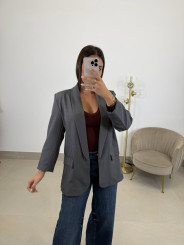 Blazer basica solapa gris