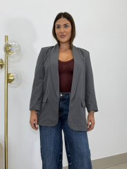 Blazer basica solapa gris