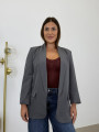 Blazer basica solapa gris