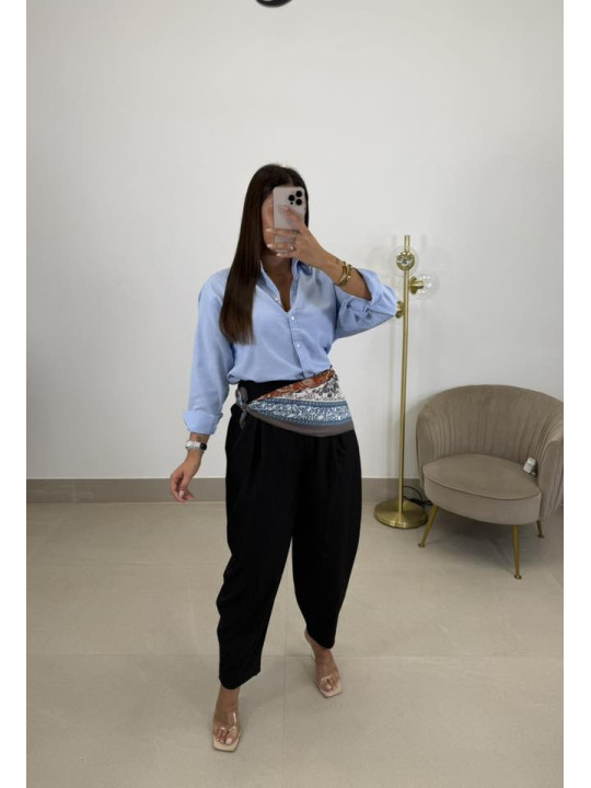 Pantalon pinzas balloon negro