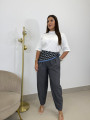 Pantalon pinzas balloon gris