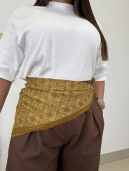 Pantalon pinzas balloon marron