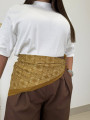 Pantalon pinzas balloon marron