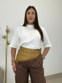 Pantalon pinzas balloon marron