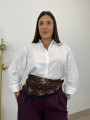 Pantalon pinzas balloon berenjena