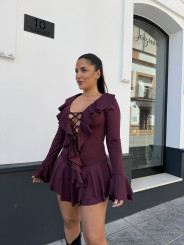 Vestido Camila tinto