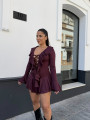 Vestido Camila tinto