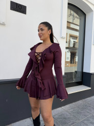 Vestido Camila tinto