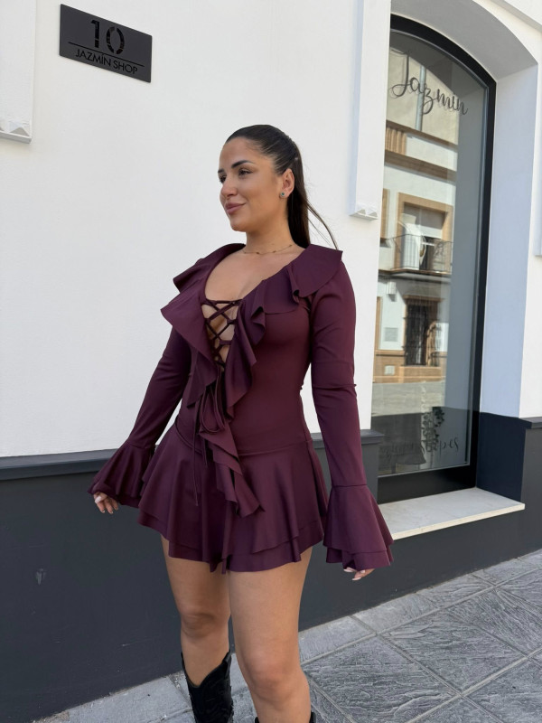 Vestido Camila tinto