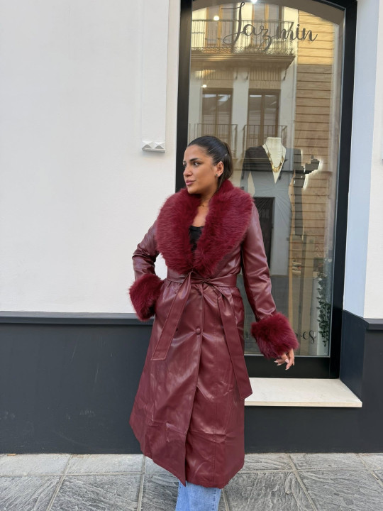 Gabardina Abrigo Bidart tinto