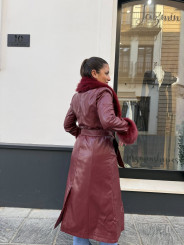 Gabardina Abrigo Bidart tinto