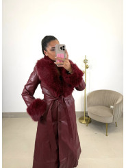 Gabardina Abrigo Bidart tinto
