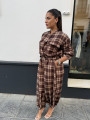 Bomber cuadros marron