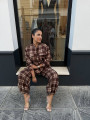Pantalon boho cuadros marron Pantalon boho cuadros marron