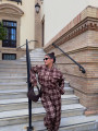 Pantalon boho cuadros marron Pantalon boho cuadros marron