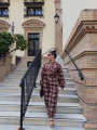Pantalon boho cuadros marron Pantalon boho cuadros marron
