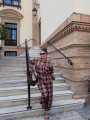 Pantalon boho cuadros marron Pantalon boho cuadros marron