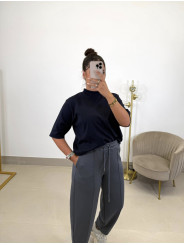 Pantalon felpa balloon gris/REPOSICION