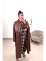 Gabardina polipiel marron