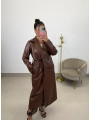 Gabardina polipiel marron