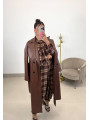 Gabardina polipiel marron