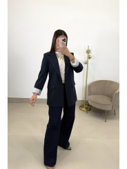 Vaquero wide leg oscuro cinturon