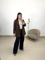 Vaquero wide leg oscuro cinturon