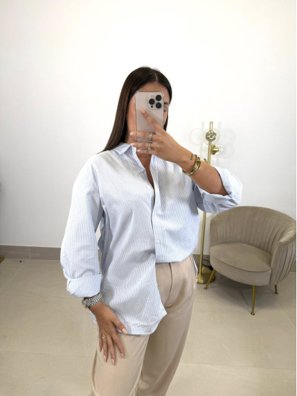 Camisa oxford raya celeste