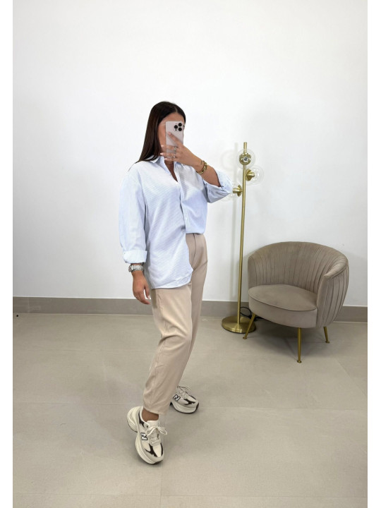Camisa oxford raya celeste