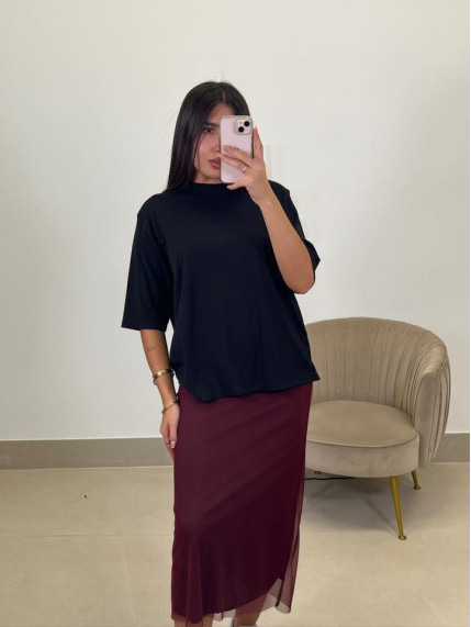Camiseta oversize basica negra