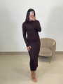 Vestido punto basico marron