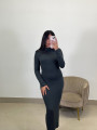 Vestido punto basico gris