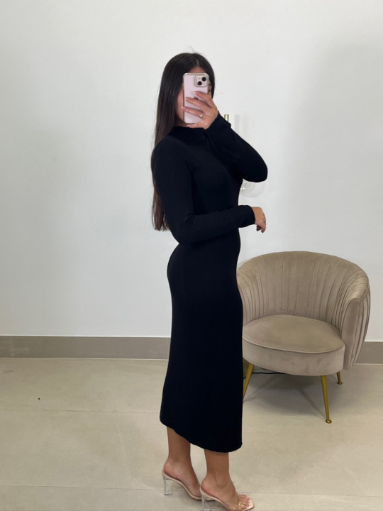 Vestido punto basico negro