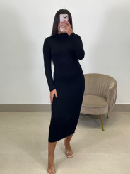 Vestido punto basico negro