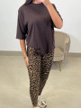 Legging leopardo marron