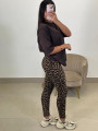 Legging leopardo marron