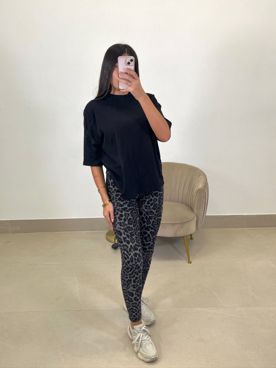 Legging leopardo gris