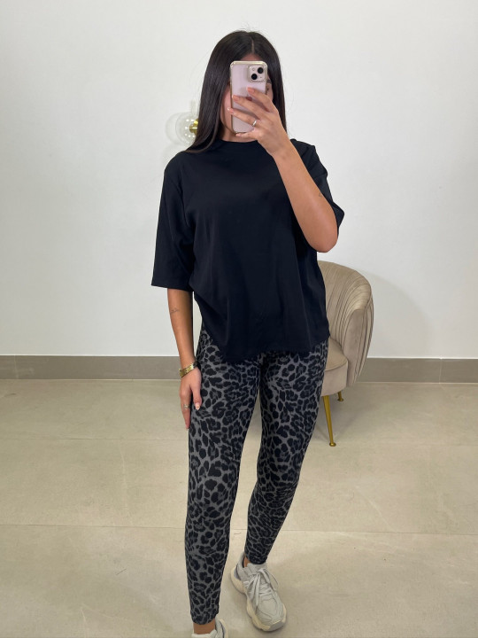Legging leopardo gris