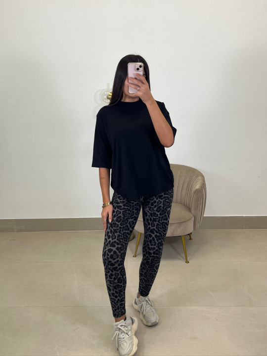 Legging leopardo gris