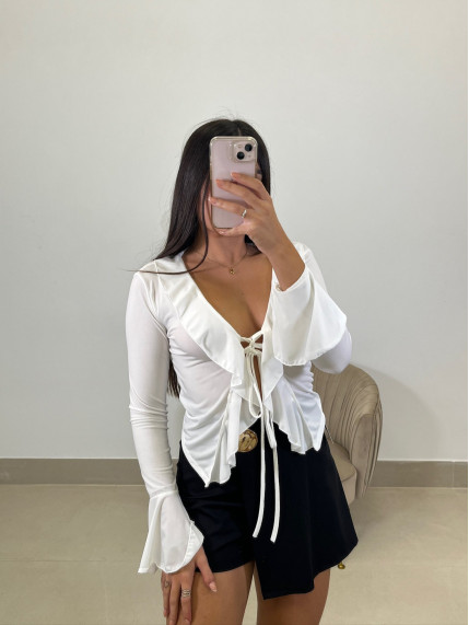 Falda pantalon detalle negra