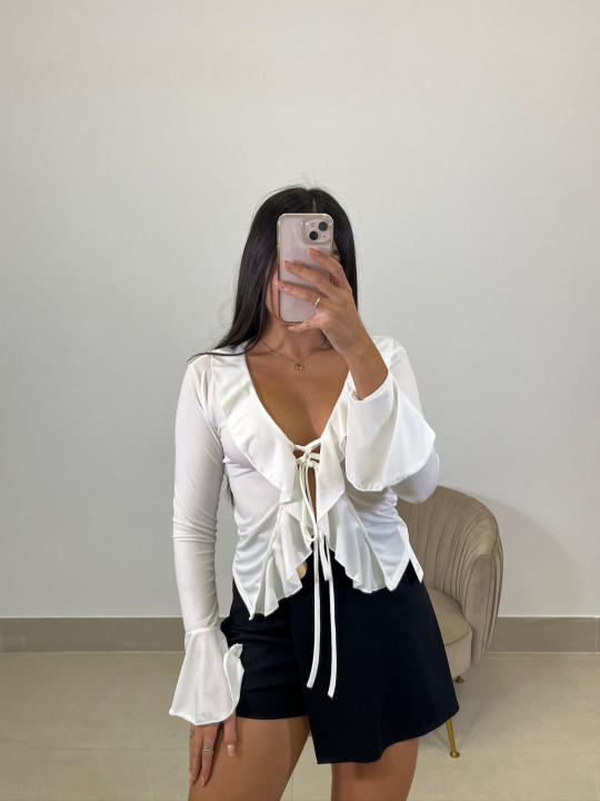 Falda pantalon detalle negra