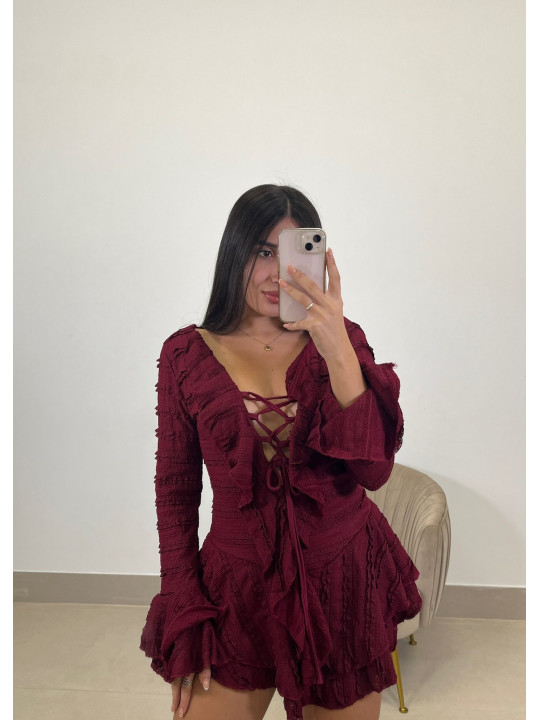 Vestido Claudia tinto