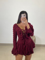 Vestido Claudia tinto