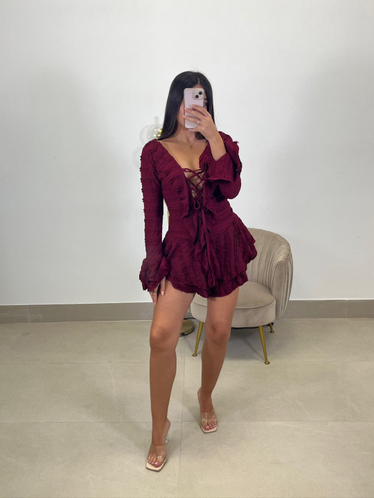 Vestido Claudia tinto