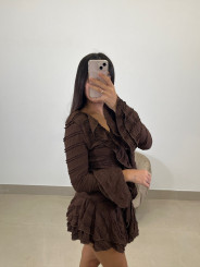 vestido claudia marron