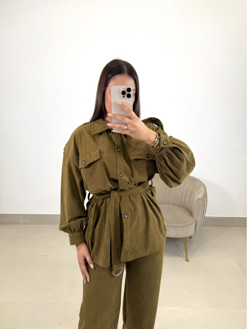 Pantalon pana mostaza