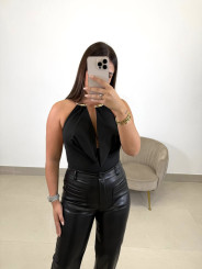 Pantalon polipiel negro