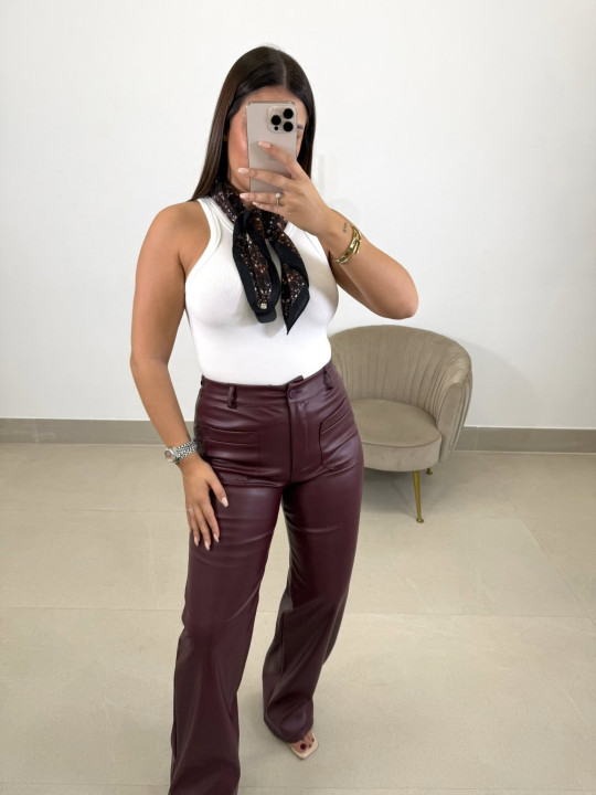 Pantalon polipiel tinto