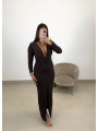 Vestido largo nudo marrón