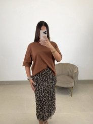 Camiseta oversize marron